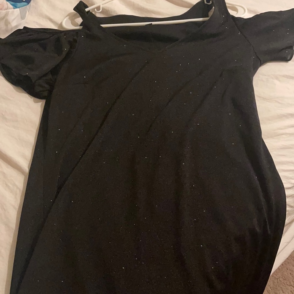 Black glitter dress